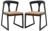 Safavieh Jamal Woven Dining Chair Black / Natural