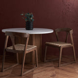 Safavieh Jamal Woven Dining Chair - Set of 2 Walnut / Natural SFV4144D-SET2