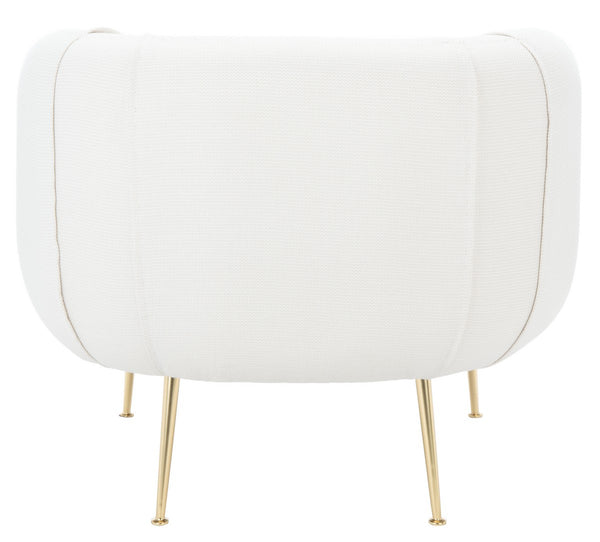 Alena Poly Blend Accent Chair Cream / Gold Wood / Fabric / Metal SFV4503I