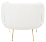 Alena Poly Blend Accent Chair Cream / Gold Wood / Fabric / Metal SFV4503I