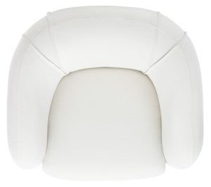 Alena Poly Blend Accent Chair Cream / Gold Wood / Fabric / Metal SFV4503I