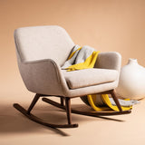 Mack Mid-Century Rocking Chair - Stylish Comfort with Retro Design for Modern Living Spaces