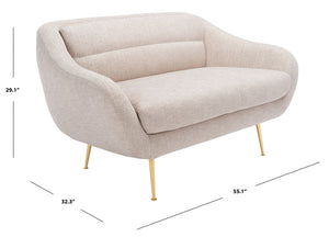 Safavieh Belladonna Mid Century Loveseat SFV4525B