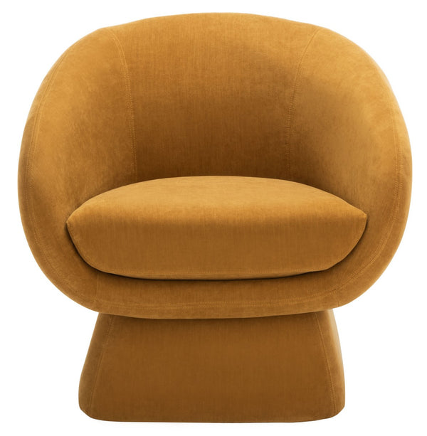 Kiana Modern Accent Chair Mustard Wood / Fabric / Foam  SFV4527B