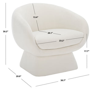 Kiana Modern Accent Chair - Elegant Tub Design with Angled Base for Chic Sophistication in Any Space