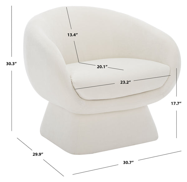 Kiana Modern Accent Chair - Elegant Tub Design with Angled Base for Chic Sophistication in Any Space