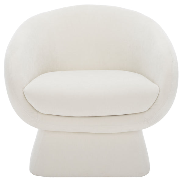 Kiana Modern Accent Chair - Elegant Tub Design with Angled Base for Chic Sophistication in Any Space