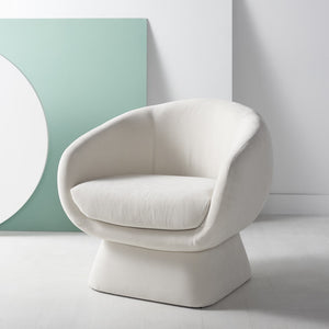 Kiana Modern Accent Chair - Elegant Tub Design with Angled Base for Chic Sophistication in Any Space