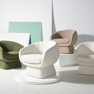 Kiana Modern Accent Chair - Elegant Tub Design with Angled Base for Chic Sophistication in Any Space