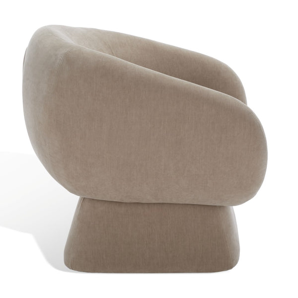 Kiana Modern Accent Chair - Elegant Tub Design with Angled Base for Chic Sophistication in Any Space