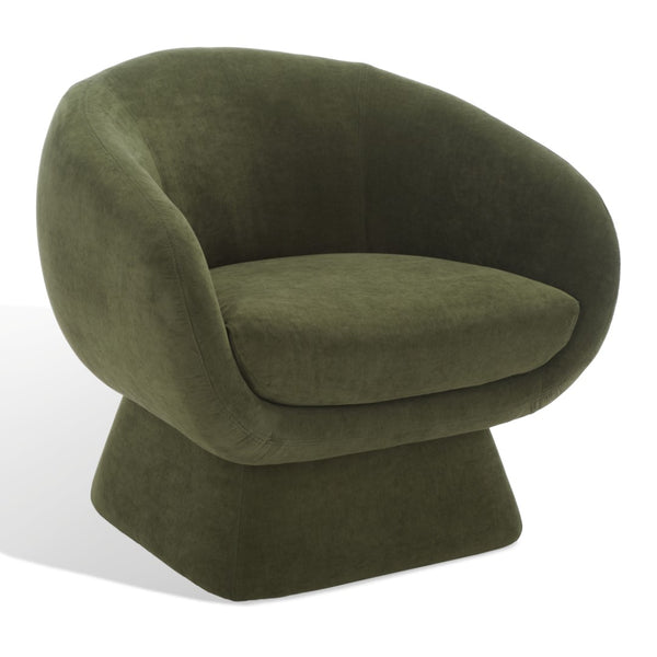 Kiana Modern Accent Chair - Elegant Tub Design with Angled Base for Chic Sophistication in Any Space