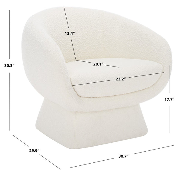 Kiana Modern Accent Chair - Elegant Tub Design with Angled Base for Chic Sophistication in Any Space