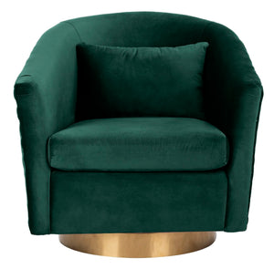 Clara Elegant Quilted Swivel Tub Chair with Gold Nailhead Trim for Chic Contemporary Décor