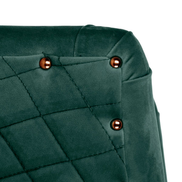 Clara Elegant Quilted Swivel Tub Chair with Gold Nailhead Trim for Chic Contemporary Décor