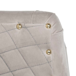 Clara Elegant Quilted Swivel Tub Chair with Gold Nailhead Trim for Chic Contemporary Décor