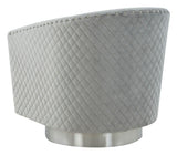 Safavieh Clara Quilted Swivel Tub Chair Light Gray Velvet / Wood Frame / Foam / Stainless Steel SFV4702E