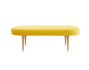 Safavieh Corinne Velvet Oval Bench Marigold SFV4704E