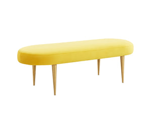 Safavieh Corinne Velvet Oval Bench Marigold SFV4704E