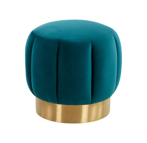 Safavieh Maxine Channel Tufted Ottoman Petrol SFV4707H