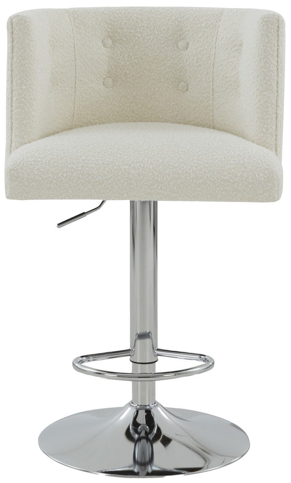 Safavieh Zayna Adjustable Boucle Barstool Ivory / Silver
