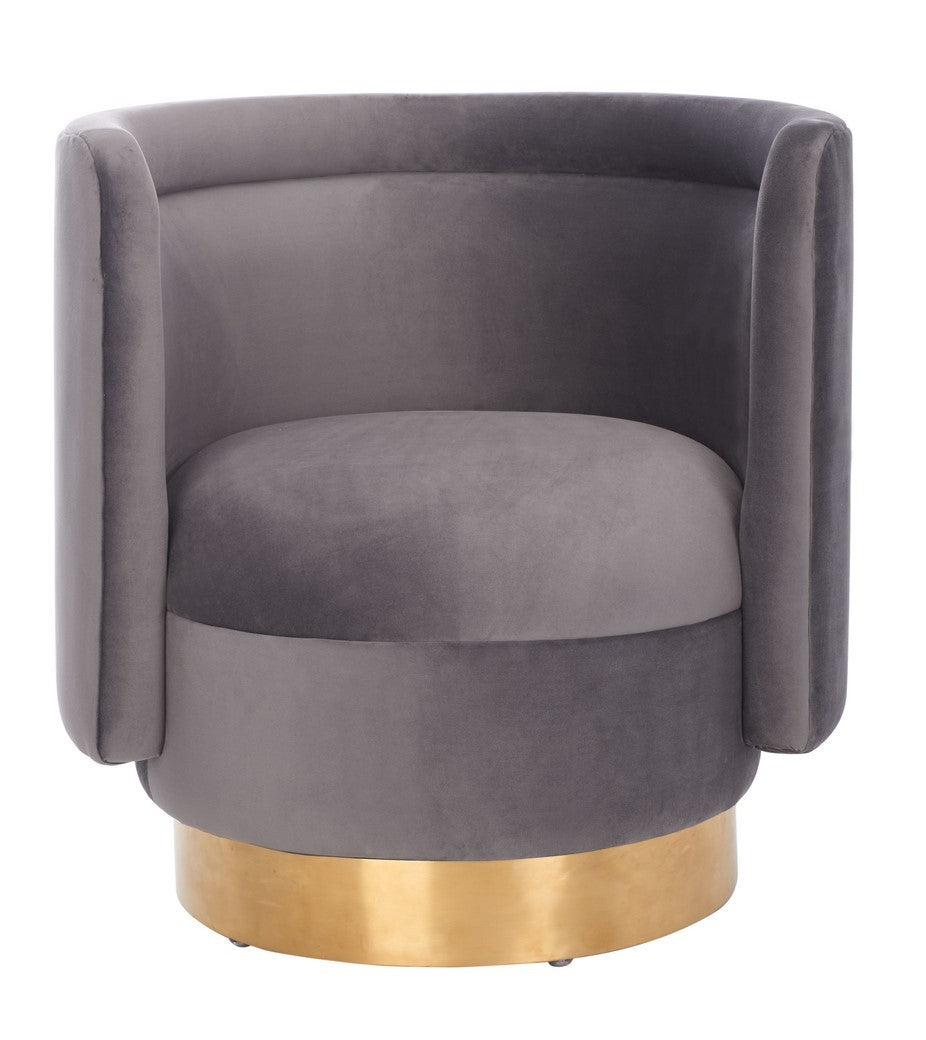 Brynlee Swivel Accent Chair - Luxurious Velvet Design with Glamorous Gold Base for Stylish Interiors