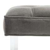 Tourmaline Glamorous Velvet Bench with Crystal Acrylic Legs - Stylish Seating for Any Space