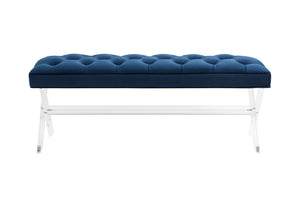 Safavieh Tourmaline Tufted Acrylic Bench Navy SFV4722B
