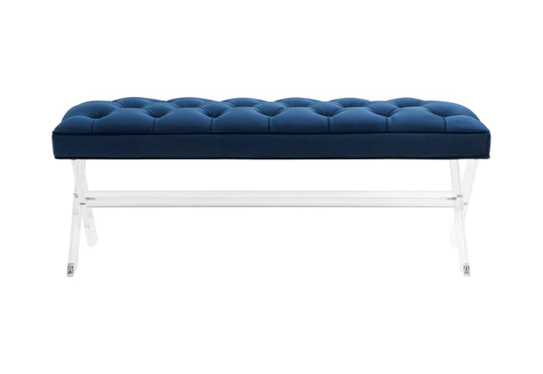 Safavieh Tourmaline Tufted Acrylic Bench Navy SFV4722B