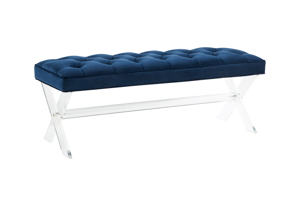 Safavieh Tourmaline Tufted Acrylic Bench Navy SFV4722B