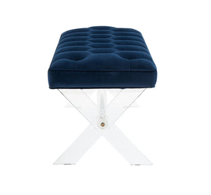 Safavieh Tourmaline Tufted Acrylic Bench Navy SFV4722B