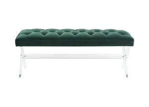 Safavieh Tourmaline Tufted Acrylic Bench Forest Green SFV4722C