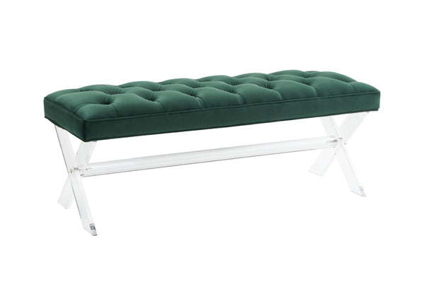 Safavieh Tourmaline Tufted Acrylic Bench Forest Green SFV4722C