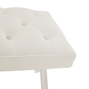 Safavieh Tourmaline Tufted Acrylic Bench White Wood / Foam / Velvet / Acrylic SFV4722D