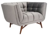 Onyx Mid-Century Tufted Club Chair