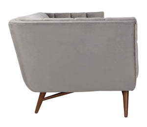 Onyx Luxurious Mid-Century Tufted Velvet Sofa in Slate Grey - Stylish Comfort for Chic Spaces