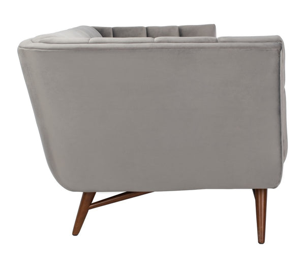 Onyx Luxurious Mid-Century Tufted Velvet Sofa in Slate Grey - Stylish Comfort for Chic Spaces