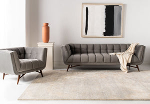 Onyx Luxurious Mid-Century Tufted Velvet Sofa in Slate Grey - Stylish Comfort for Chic Spaces