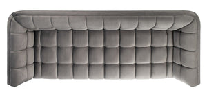 Onyx Luxurious Mid-Century Tufted Velvet Sofa in Slate Grey - Stylish Comfort for Chic Spaces
