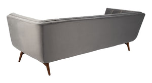 Onyx Luxurious Mid-Century Tufted Velvet Sofa in Slate Grey - Stylish Comfort for Chic Spaces
