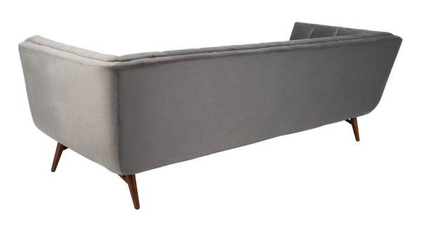 Onyx Luxurious Mid-Century Tufted Velvet Sofa in Slate Grey - Stylish Comfort for Chic Spaces