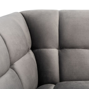 Onyx Luxurious Mid-Century Tufted Velvet Sofa in Slate Grey - Stylish Comfort for Chic Spaces