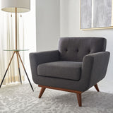 Opal Linen Tufted Arm Chair