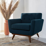 Opal Linen Tufted Arm Chair