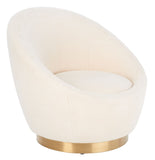 Pippa Faux Lamb Wool Swivel Chair