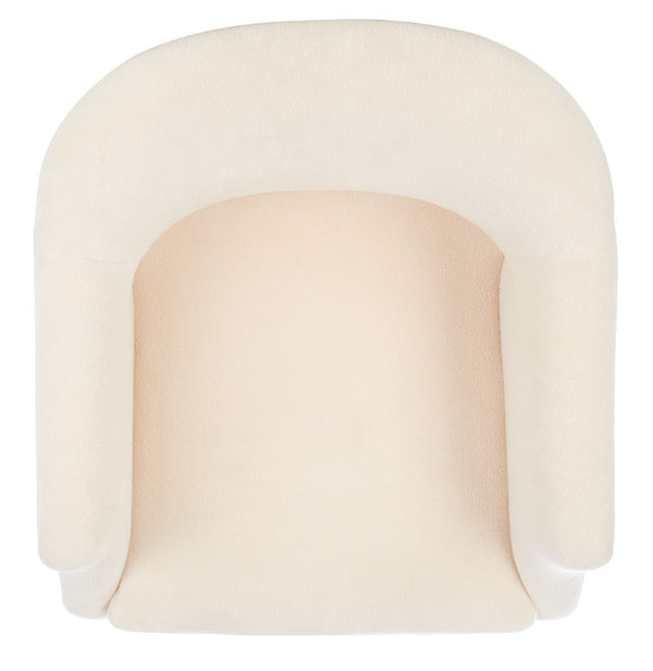 Quartz Swivel Accent Chair in Dusty Rose Velvet – Modern Design with Stunning Geometric Back Cut-Out