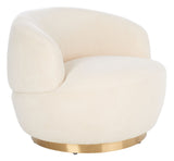 Flynn Faux Lamb Wool Swivel Chair