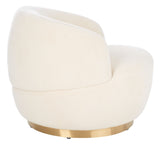 Flynn Faux Lamb Wool Swivel Chair