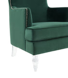 Safavieh Geode Modern Wingback Chair SFV4745E Forest Green