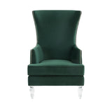 Safavieh Geode Modern Wingback Chair SFV4745E Forest Green