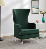 Safavieh Geode Modern Wingback Chair SFV4745E Forest Green